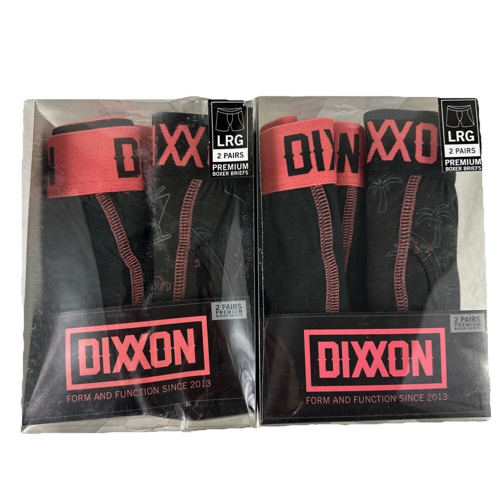 NIB Dixxon Flannel Company Men’s Large Premium Boxer Briefs Assorted 4 Pairs